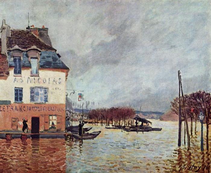 Alfred Sisley Flood at Port Marly, Germany oil painting art